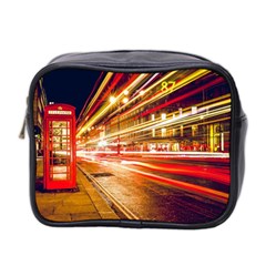 Telephone Booth Red London England Mini Toiletries Bag (two Sides) by Mog4mog4