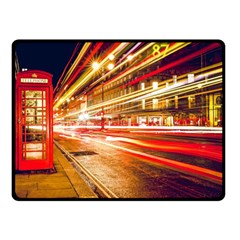 Telephone Booth Red London England Fleece Blanket (small) by Mog4mog4