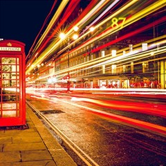 Telephone Booth Red London England Play Mat (square) by Mog4mog4