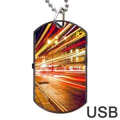 Telephone Booth Red London England Dog Tag Usb Flash (two Sides) by Mog4mog4