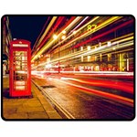 Telephone Booth Red London England Two Sides Fleece Blanket (Medium) 58.8 x47.4  Blanket Front