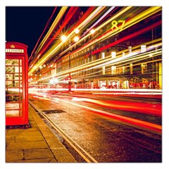 Telephone Booth Red London England Square Satin Scarf (36  X 36 ) by Mog4mog4