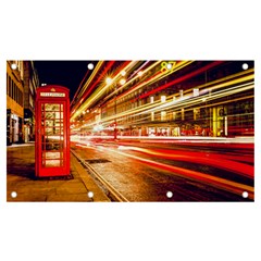 Telephone Booth Red London England Banner And Sign 7  X 4  by Mog4mog4