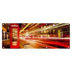 Telephone Booth Red London England Banner And Sign 8  X 3  by Mog4mog4