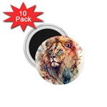 Lion Africa African Art 1.75  Magnets (10 pack)  Front