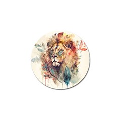 Lion Africa African Art Golf Ball Marker by Mog4mog4