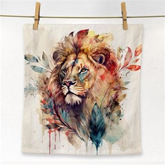 Lion Africa African Art Face Towel by Mog4mog4