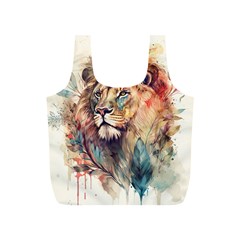 Lion Africa African Art Full Print Recycle Bag (s) by Mog4mog4