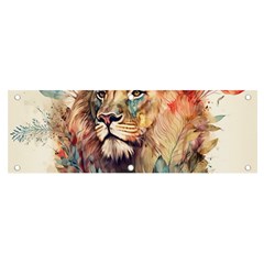 Lion Africa African Art Banner And Sign 6  X 2  by Mog4mog4