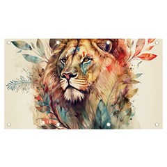 Lion Africa African Art Banner And Sign 7  X 4  by Mog4mog4