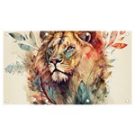 Lion Africa African Art Banner and Sign 7  x 4  Front