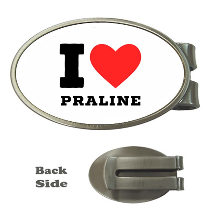 I love praline  Money Clips (Oval) 