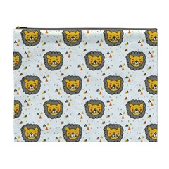 Lion Heads Pattern Design Doodle Cosmetic Bag (xl) by Mog4mog4