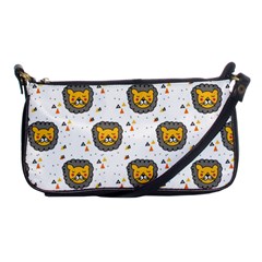 Lion Heads Pattern Design Doodle Shoulder Clutch Bag by Mog4mog4