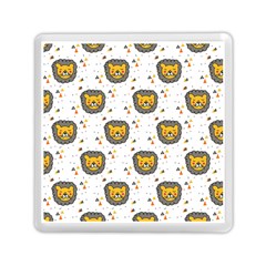 Lion Heads Pattern Design Doodle Memory Card Reader (square) by Mog4mog4