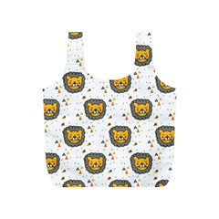 Lion Heads Pattern Design Doodle Full Print Recycle Bag (s) by Mog4mog4