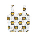 Lion Heads Pattern Design Doodle Full Print Recycle Bag (S) Front