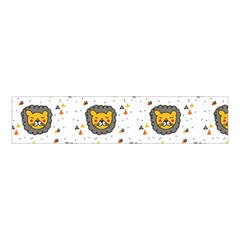 Lion Heads Pattern Design Doodle Velvet Scrunchie by Mog4mog4