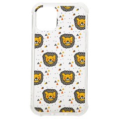 Lion Heads Pattern Design Doodle Iphone 12 Mini Tpu Uv Print Case	 by Mog4mog4