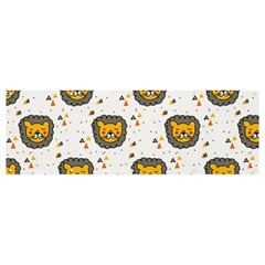 Lion Heads Pattern Design Doodle Banner And Sign 12  X 4  by Mog4mog4