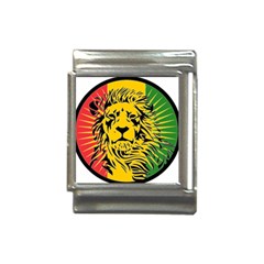 Lion Head Africa Rasta Italian Charm (13mm) by Mog4mog4