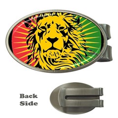 Lion Head Africa Rasta Money Clips (oval)  by Mog4mog4