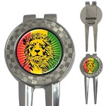 Lion Head Africa Rasta 3-in-1 Golf Divots Front