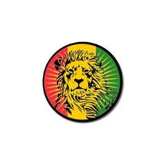 Lion Head Africa Rasta Golf Ball Marker (4 Pack) by Mog4mog4