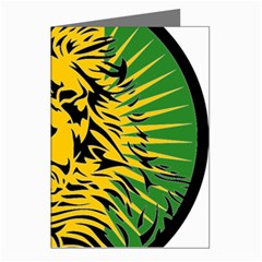 Lion Head Africa Rasta Greeting Cards (pkg Of 8) by Mog4mog4