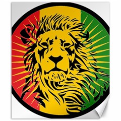 Lion Head Africa Rasta Canvas 8  X 10  by Mog4mog4