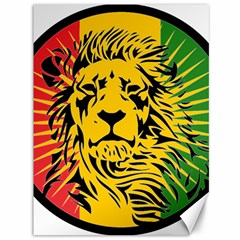 Lion Head Africa Rasta Canvas 36  X 48  by Mog4mog4