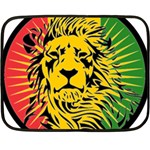 Lion Head Africa Rasta Fleece Blanket (Mini) 35 x27  Blanket