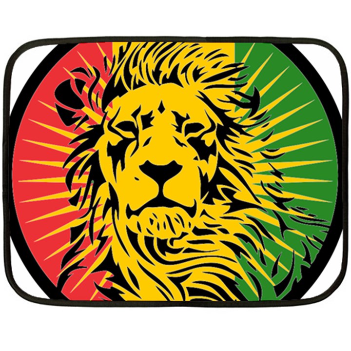 Lion Head Africa Rasta Fleece Blanket (Mini)