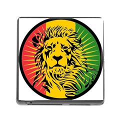 Lion Head Africa Rasta Memory Card Reader (square 5 Slot) by Mog4mog4