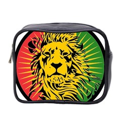 Lion Head Africa Rasta Mini Toiletries Bag (two Sides) by Mog4mog4