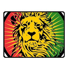 Lion Head Africa Rasta Fleece Blanket (small) by Mog4mog4