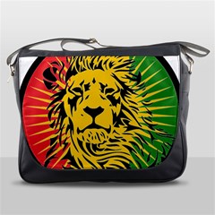 Lion Head Africa Rasta Messenger Bag by Mog4mog4