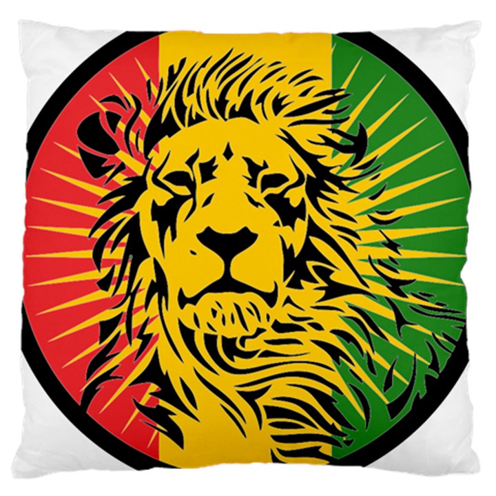 Lion Head Africa Rasta Large Cushion Case (One Side)