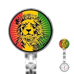 Lion Head Africa Rasta Stainless Steel Nurses Watch by Mog4mog4