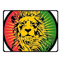 Lion Head Africa Rasta Two Sides Fleece Blanket (small) by Mog4mog4