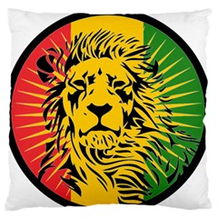 Lion Head Africa Rasta Standard Premium Plush Fleece Cushion Case (two Sides) by Mog4mog4