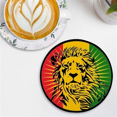 Lion Head Africa Rasta Uv Print Round Tile Coaster