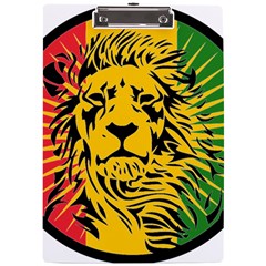 Lion Head Africa Rasta A4 Acrylic Clipboard