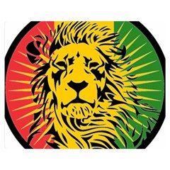 Lion Head Africa Rasta Premium Plush Fleece Blanket (medium) by Mog4mog4