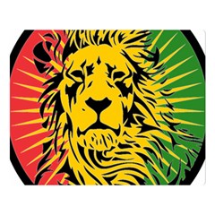 Lion Head Africa Rasta Premium Plush Fleece Blanket (large) by Mog4mog4