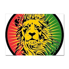 Lion Head Africa Rasta Crystal Sticker (a4) by Mog4mog4