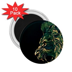 Angry Male Lion 2 25  Magnets (10 Pack) 