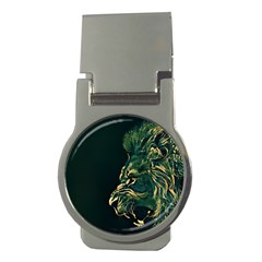 Angry Male Lion Money Clips (round)  by Mog4mog4