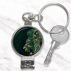 Angry Male Lion Nail Clippers Key Chain