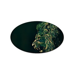 Angry Male Lion Sticker Oval (100 Pack) by Mog4mog4